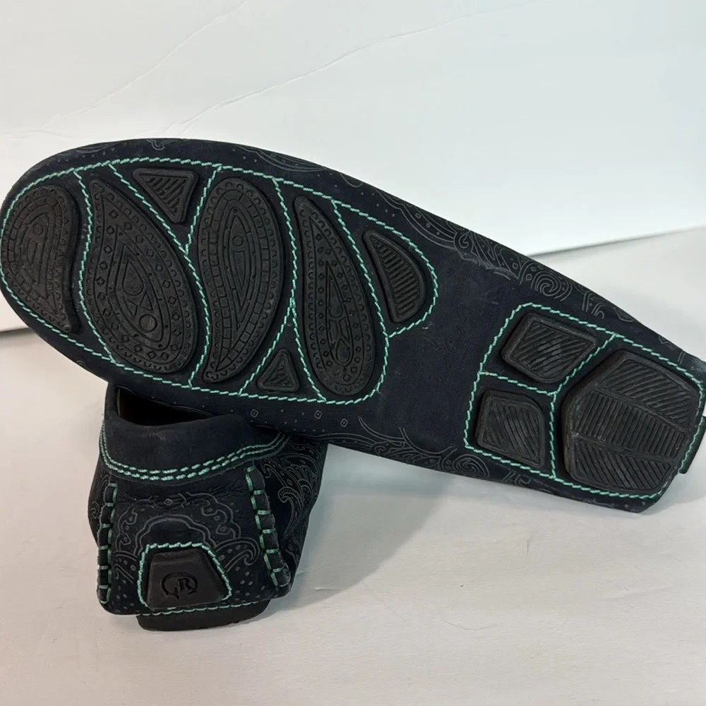 Robert Graham Men's‎ Verrazano Black & Teal Loafers